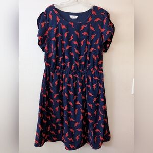 ModCloth Peach Love Dinosaur Dress XL